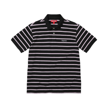 Buy Supreme Washed Stripe Polo 'Black' - SS26KN71 BLACK | GOAT