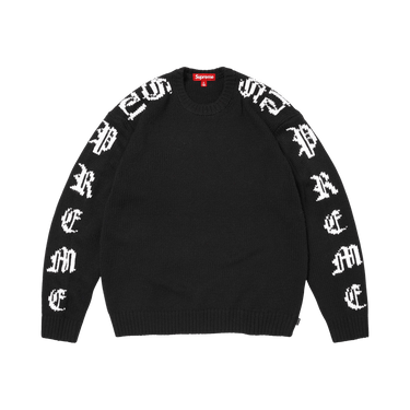 Buy Supreme Old English Sleeves Sweater 'Black' - SS26SK16 BLACK