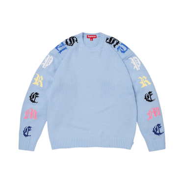 Buy Supreme Old English Sleeves Sweater 'Light Blue' - SS26SK16