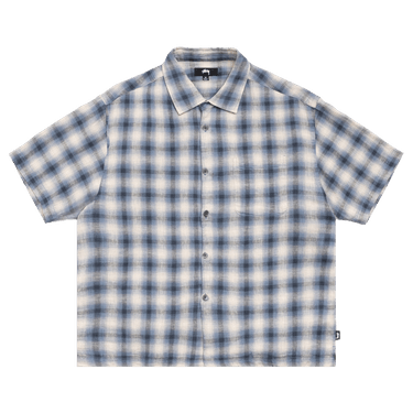 Stussy Liam Short-Sleeve Plaid Shirt 'Blue'
