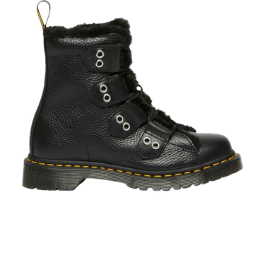 Dr. Martens Wmns 1460 Faux Fur Lined Leather Lace Up Boot 'Black'