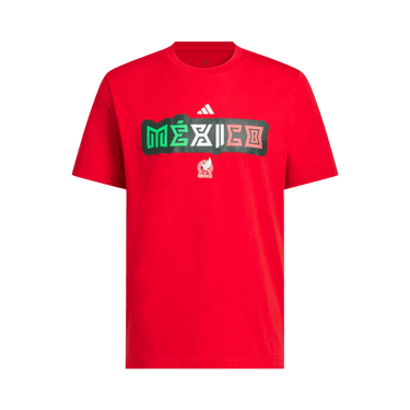 Adidas World Cup 26 Mexico Home Graphic Tee 'Better Scarlet'