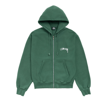 Stussy Stack Zip Hoodie Pigment Dyed 'Pine'