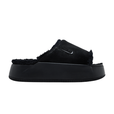 Nike Wmns Calm Elevation Fur Slide 'Black'