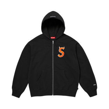 Buy Supreme Devil S Logo Zip Up Hooded Sweatshirt 'Black