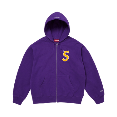 Buy Supreme Devil S Logo Zip Up Hooded Sweatshirt 'Purple
