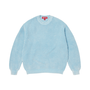 Buy Supreme Washed Small Box Waffle Sweater 'Light Blue' - SS26SK4