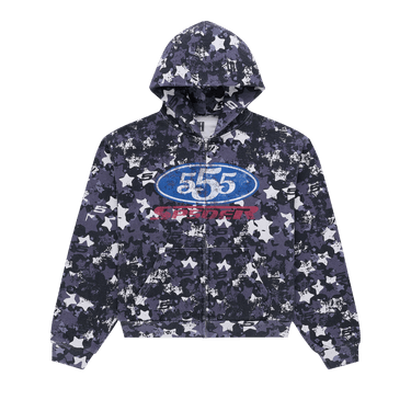 Sp5der R5cing Zip Hoodie 'Blue Camo'