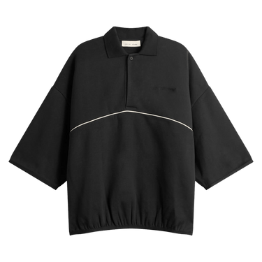 Fear of God Essentials Active Trace Quarter Sleeve Modern Polo 'Vintage Black'