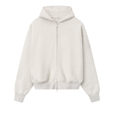 Fear of God Essentials Signature Classic Full Zip Hoodie 'Oatmeal/Light Heather'