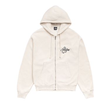 Stussy Surf Size Zip Hoodie 'Bone'