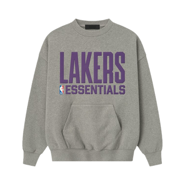 Fear of God Essentials x NBA Lakers Sports Fit Crewneck 'Concrete Heather'