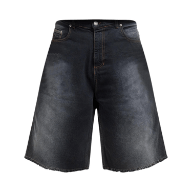 Buy Rassvet Sun Dyed Extra Baggy Denim Shorts 'Black' - PACC18P004