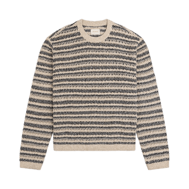 Aimé Leon Dore Bouclé Open Knit Crewneck Sweater 'Sahara Sun Stripe'