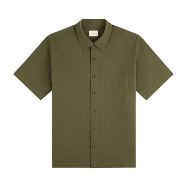 Aimé Leon Dore Short-Sleeve Seersucker Shirt 'Deep Lichen Green'