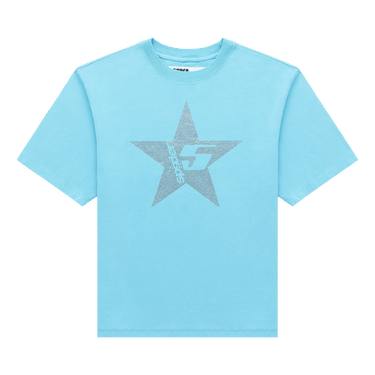 Sp5der Big 5 Star Rhinestone Tee 'Light Blue'