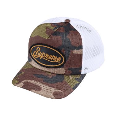 Buy Supreme Raffia Mesh Back 5-Panel 'Woodland Camo' - SS26H24