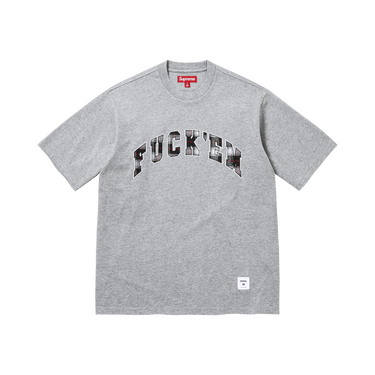 Buy Supreme Fuck Em Plaid Short-Sleeve Top 'Heather Grey