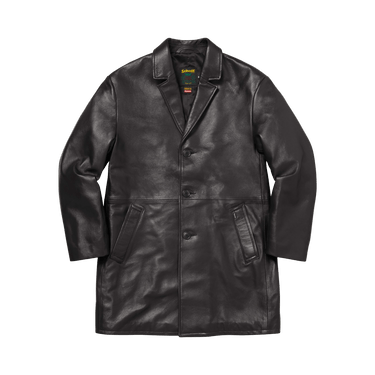 Buy Supreme x Schott Leather Overcoat 'Black' - SS26J102 BLACK