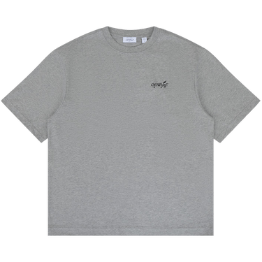 Off-White Paint Splatter Arrow Diag Fit Tee 'Heather Grey'