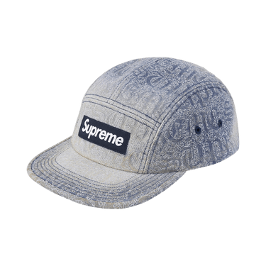 Buy Supreme Stitched Old English Denim Camp Cap 'Blue' - SS26H29