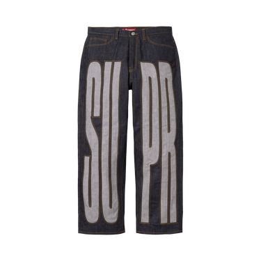 Buy Supreme Inset Spellout Baggy Jean 'Rigid Indigo' - SS26P54