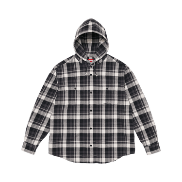 Buy Supreme Hooded Flannel Shirt 'Black' - SS26S39 BLACK | GOAT UK