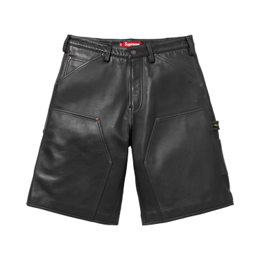 Buy Supreme Leather Double Knee Painter Short 'Black' - SS26SH41