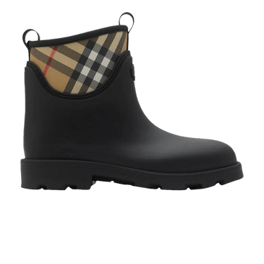 Burberry Check-Detailed Rain Boot 'Black Biege'