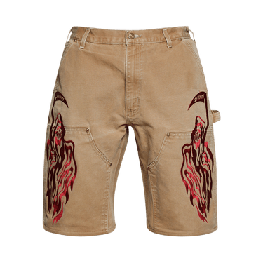 Warren Lotas x Carhartt Serenity Vintage Double Knee Shorts 'Tan/Cardinal'