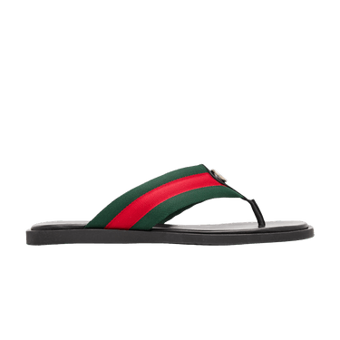 Gucci Thong Sandal With Interlocking G 'Web Black'