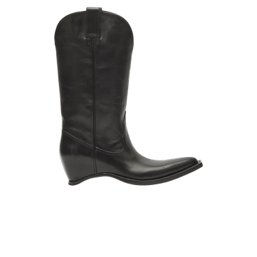 Wmns Maison Margiela Heel-less Western Leather Boot 'Black'
