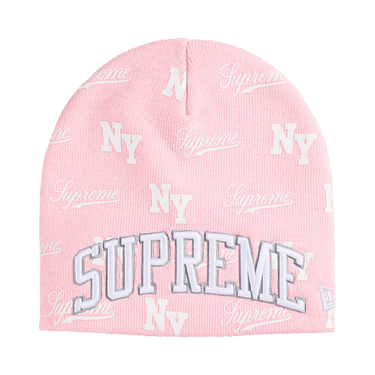 Buy Supreme New Era Monogram Beanie 'Pink' - SS26BN19 PINK | GOAT