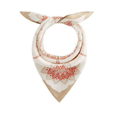 Kith Floral Printed Palm Silk Scarf 'Volcano'