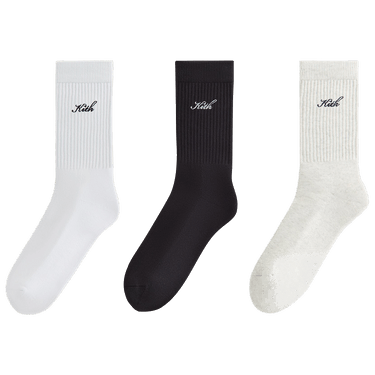 Kith 3-Pack Script Cotton Crew Socks 'Multi'