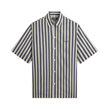 Kith Striped Thompson Camp Collar Shirt 'Nocturnal'