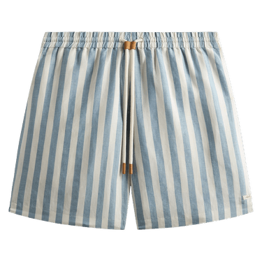Kith Spun Silk Linen Stripe Kellen Short 'Light Indigo'