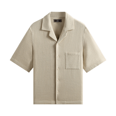 Kith Soft Woven Cropped Beckham Camp Collar Shirt 'Waffle'