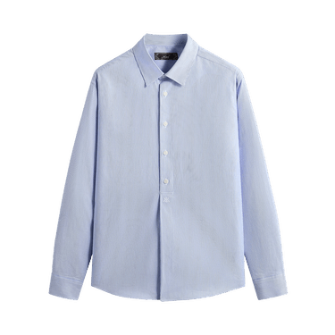 Kith Textured Microstripe Ian Popover Shirt 'Marina'