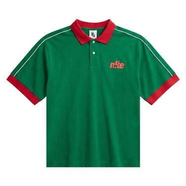 Nike Club Oversized Short-Sleeve Polo 'Pine Green/University Red/Sail'