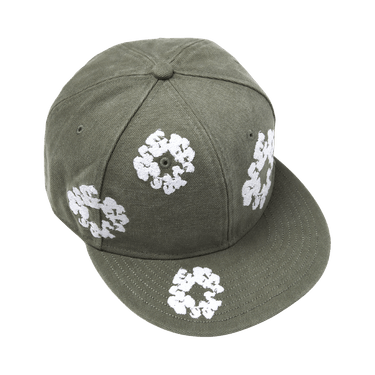 Denim Tears Cotton Wreath New Era 59FIFTY Canvas Fitted Cap 'Olive'