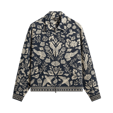 Kith Cupro Linen Connor Blouson Jacket 'Nocturnal'