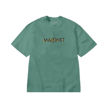 Market Smiley Doodle T-Shirt 'Malachite Green'