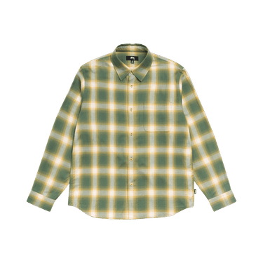 Stussy Beach Ombre Plaid Shirt 'Green'