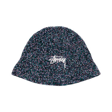 Buy Stussy Hemp Stock Knit Bucket Hat 'Multi Navy' - 1321268