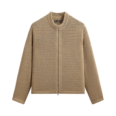Kith Crochet Luke Zip Front Sweater 'Durum'