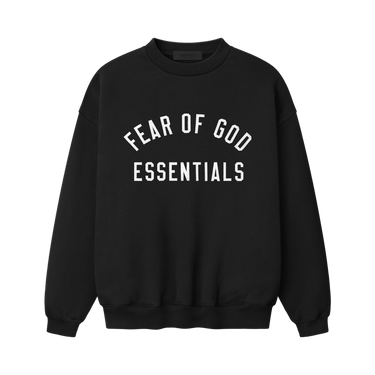 Fear of God Essentials Varsity 90s Crewneck Sweatshirt 'Vintage Black'