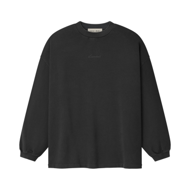 Fear of God Essentials Signature 90s Long Sleeve Tee 'Faded Black'