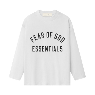 Fear of God Essentials Classic Long Sleeve Tee 'Bright White'