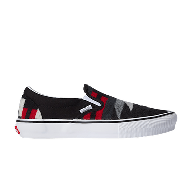 Van Doren Approved x All Nations Skate x Vans Slip-On 'Black Red White'